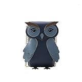 スマホバッグフクロウ電話バッグミニバッグ漫画のスタイルショルダーメッセンジャーバッグｽﾏﾎポーチ,青い