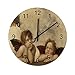 ArogGeld Raphael Angels Wall Clock Personalized Farmhouse Cabin Country Clock Silent Non Ticking Wooden Wall Clock Battery Operated Esay Read for Home Decor Kids Room Office Housewarming Gift
