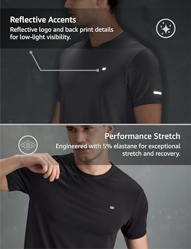 Image of Symbol Premium Men's Solid Regular Fit Sports Stretch T-Shirt | Round Neck | Raglan Sleeve | Moisture-Wicking | Activewear | Running | Gym | Plain (Available in Plus Sizes)