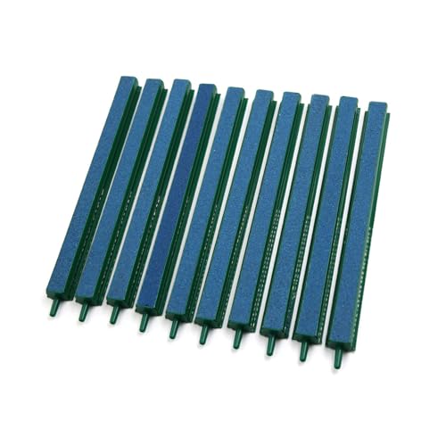 CAPASTEC Aquarium Air Stone Bar, Air Stone Bubble Release Oxygen Diffuser Bar for Aquarium Fish Tank, 8.5inch (Green 10pcs)