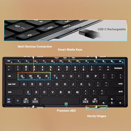 Iclever Foldable Bluetooth Keyboard thumb #6