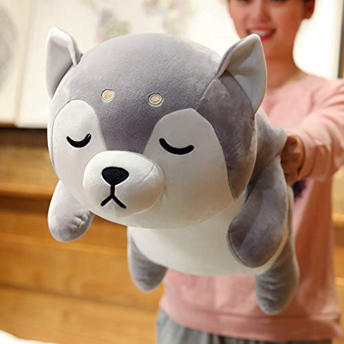 Erdao Husky Plush Pillow,Huskie Stuffed Animal Toy Puppy Throw Pillow For Kids,Valentine's Day,Christmas (29.5 Inch) #TOP2