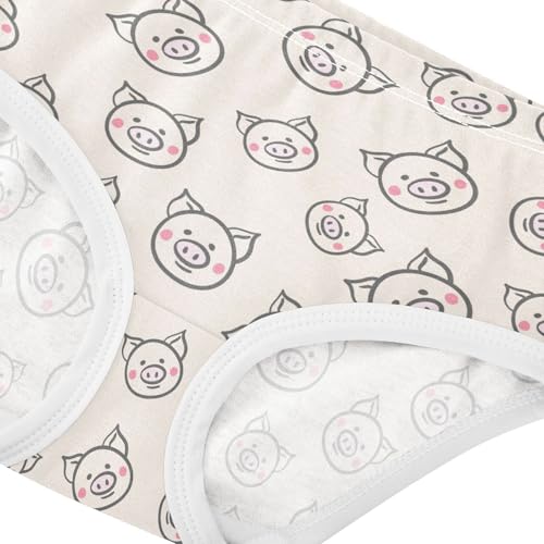 Girls' Underwear Pig Head Cotton Stretch Comfort Toddler Panties4