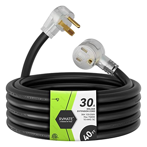 RVMATE 250V 40ft Welders Extension Cord, 10 AWG