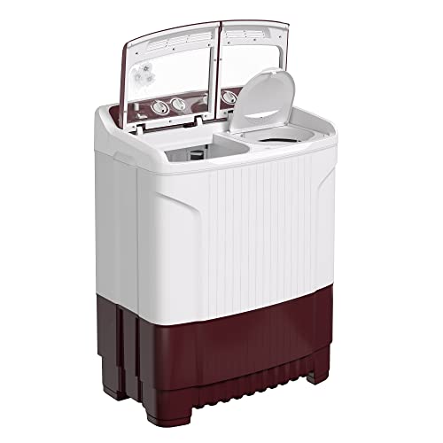 Image of Godrej Edge 7.5 Kg 5 star Semi-Automatic Top Loading Washing Machine Appliance (WS EDGE 75 5.0 TB3 M WNRD, Wine Red, Toughened glass lids)