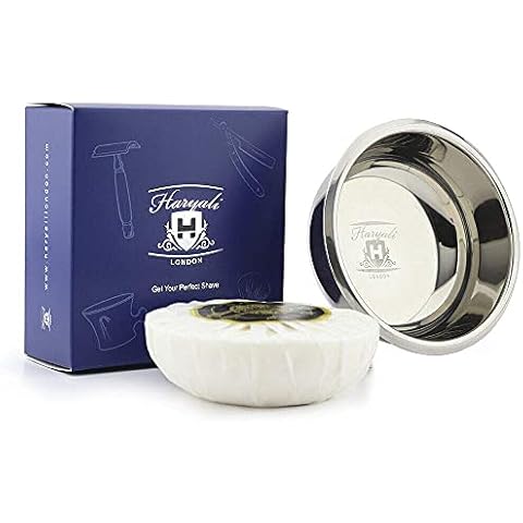 Stainless Steel Shaving Bowl with Natural Soap Cover