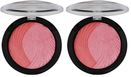 Image of FASHION COLOUR Dual Face Powder & Blusher | Easy Blend | Highly Pigmented | Natural Glow | Face Makeup Blush For Cheekbones & Highlighting | Face Blusher For All Skin Tones | Shade 02 (Pack of 2)