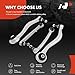 A-Premium Set of 4, Front Rearward Forward Control Arm Kit, with Ball Joint & Bushing, Compatible with BMW M4 2015-2020, M3 2015-2018, M2 2016-2021