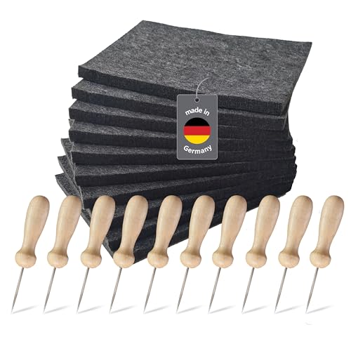 Familienmomente 10 sets de poinçonnage (10 aiguilles et 10 tapis de piquage/poinçonnage 20 x 14,5 x 1 cm)