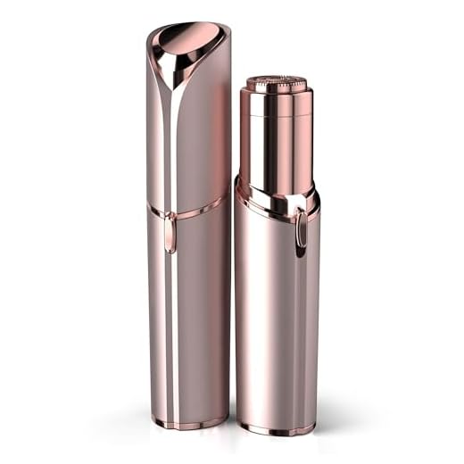 Facial Hair Remover for Women - as Seen on TV Painless Face Shaver - Electric Hair Removal Device for Face Lips Peach Fuzz with Light (Rose Gold)