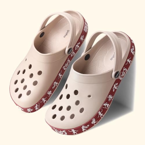 Image of YOHO Hacker Clogs for Women | Waterproof Monsoon Footwear & Rainy Shoes | Tribal Print with Backstrap | 003