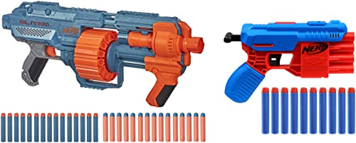 Image of Nerf Elite 2.0 Shockwave Rd-15 Toy Blaster & Nerf Alpha Strike Fang Qs-4 Toy Blaster|Multicolor