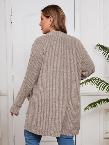 Image of BELAROI Women Plus Size Cardigan Sweater Fall Outfit