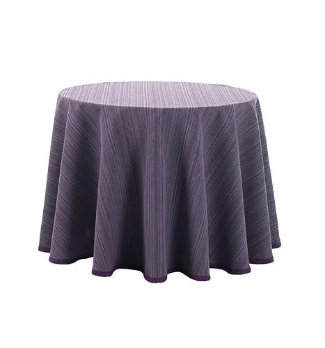 Donegal Collections Falda Mesa Camilla Redonda 120 cm Riby Lila - Tejido Primavera Verano - Faldillas Mesa Camilla con Altura para Mesa 75 cm - 50% Algodón 50% Poliester Fabricado en España