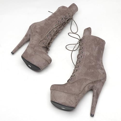 Image of WUXIN H&P 6 in Pole Dance Boot Shoes For Women,Exotic Stiletto Shoes Platform,Stiletto Platform Pole Dancing Ankle Boots Heels