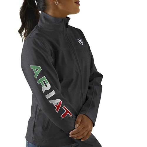 ARIAT Jaqueta feminina clássica softshell México resistente à água, Carvão, PP