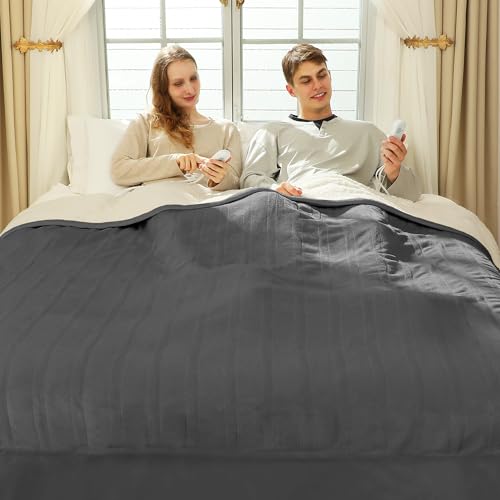 VELLUBAM Electric Blanket King 100' x 90' - Soft...