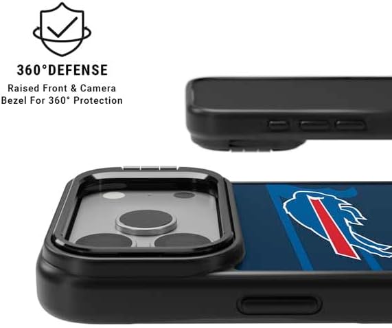 Skinit Kickstand Phone Case Compatible with iPhone 17 Pro Max - Officially Licensed NFL Buffalo Bills Double Vision Design