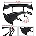 KKONEAUTO GT Wing Spoiler - 47 Inch Adjustable Rear Trunk spoiler for Cars - Racing Style, Lightweight ABS Car Wing (Matte Black)