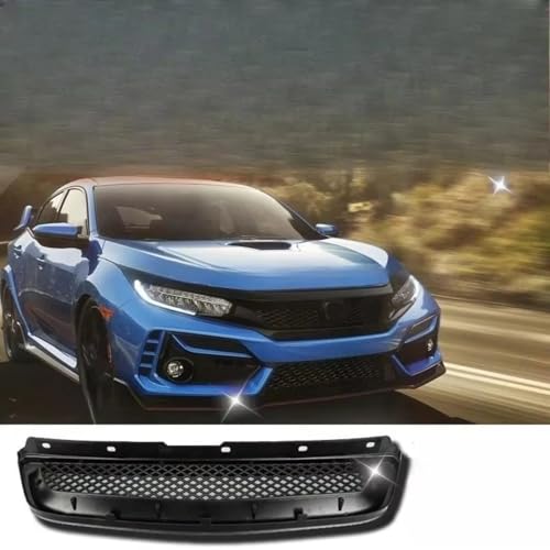 Rejilla delantera negra estilo JDM Type-R para capó de Civic EK 1996-1998 5