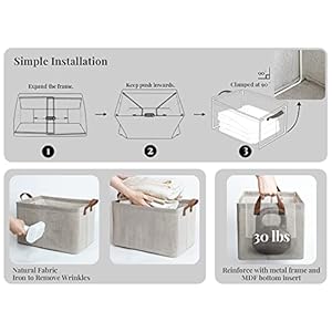 StorageWorks Storage Baskets for Shelves with Metal Frame, Organizing Basket, Shelf Baskets, Brown and Beige, 4-Pack StorageWorks Storage Baskets for Shelves with Metal Frame Organizing Basket Shelf Baskets Brown and Beige 4 Pack