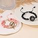 TOTWOO Long Distance Touch Bracelets for Couples, Smart Light up & Vibration for Love Couples Healing Stone Bracelet | Long Distance Relationship Gifts for Girlfriend Bluetooth Pairing Jewelry