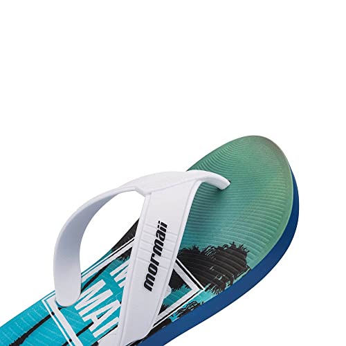 Rider Mormaii Tropical Pro II AD, Chinelo Masculino, Azul/Branco/Verde, 41/42