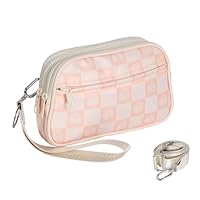 KZBHHP Wallets For Women, Nylon Quilted Rfid Wallet, Small Crossbody Purses For Travel Credit Card Phone Holder (Khaki)