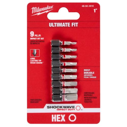 Milwaukee 48-32-4616 Elektro-Schlagschrauber-Bit-Set, 9-teilig