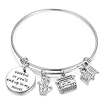 Gzrlyf Writer Bracelet Author Bracelet Writer Gift Novelist Gift Careful Or Youll End Up in My Novel Jewelry Writing Gift Author Jewelry (Writer Bracelet)