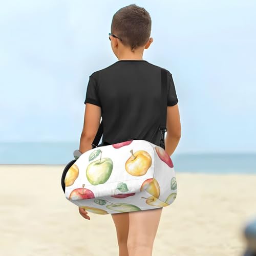Duffle Bag for Boys or Girls with Shoes Compartment, Fruit Pattern Sports Travel Bag Overnight4