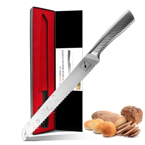imarku 10-Inch Bread Knife: German High-Carbon Steel