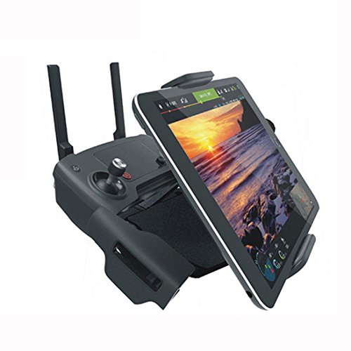 Preisvergleich Produktbild Fulltime® Engineering Plastik Tablettenhalterhalter für DJI Mavic Pro, 360 Grad drehbarer 4-12 Zoll iPhone iPad Stand, 165 x 65 x 39mm, schwarz