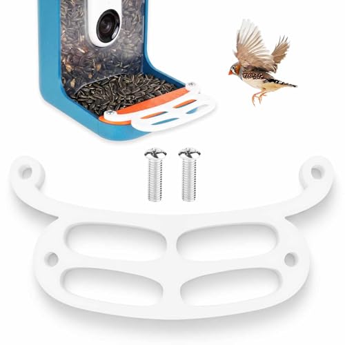 Image of Upgraded Bird Perch for Bird Buddy Smart Feeder with Screws, Birds Feeder Extender Perch (White)