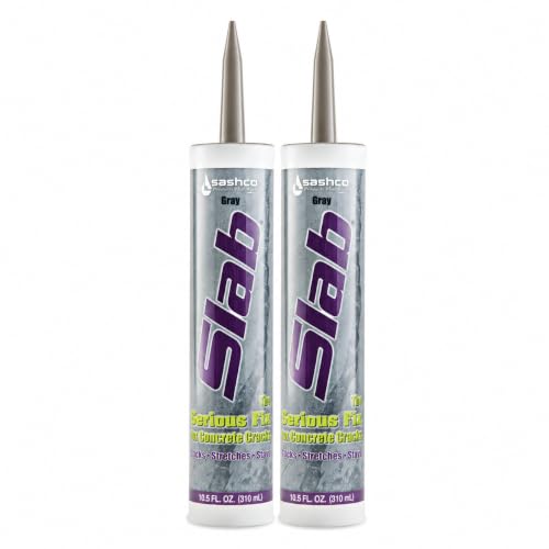 Image of Sashco Slab Concrete Crack Filler, Gray, 10.5 oz, Pack of 2