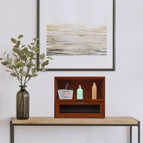 Boîte de rangement à tiroirs en bois et acrylique pour petits objets