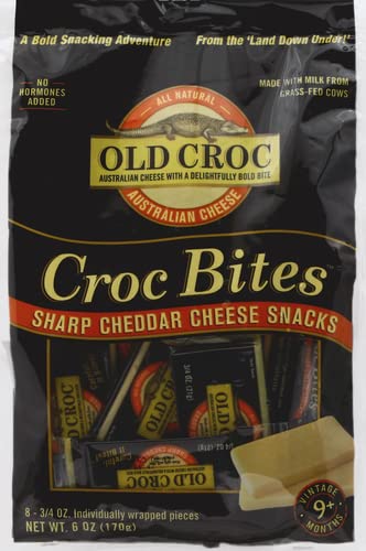 Old Croc Sharp Croc Bites Cheddar, 8/.75oz