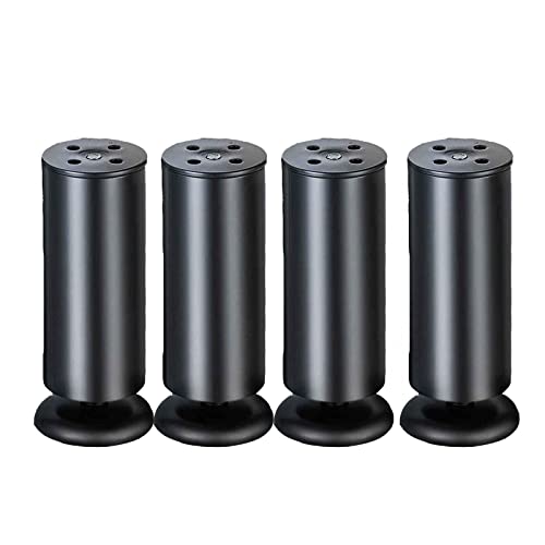 Pieds de table télescopiques et pied de meuble rond noir pour projets de meubles de bricolage