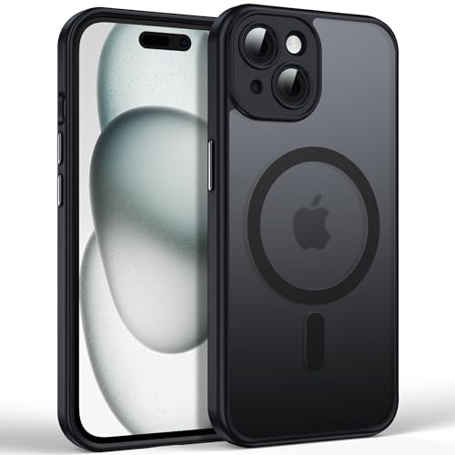 Ya en manzanajugosa.com: Flyzoo Funda Magnética Mate para iPhone 15, Compatible con MagSafe, Protección de Cámara, Carcasa Translúcida Fina Silicona Borde de Protección de la Antigolpes, 6.1", Negro