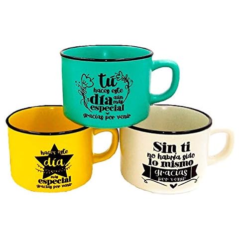 DISOK Lote de 20 Tazas con Frases Gracias por Venir Cover
