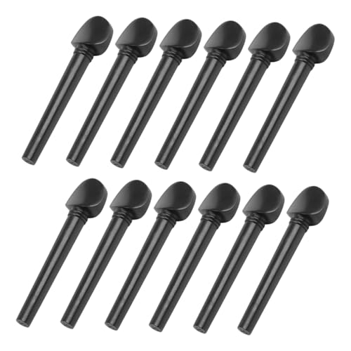 BESPORTBLE 12pcs Tuning Pegs for Oud Durable Ebony Replacement Parts with Fine Performance for Musical Instruments for DIY Oud Projects and Easy String Tension