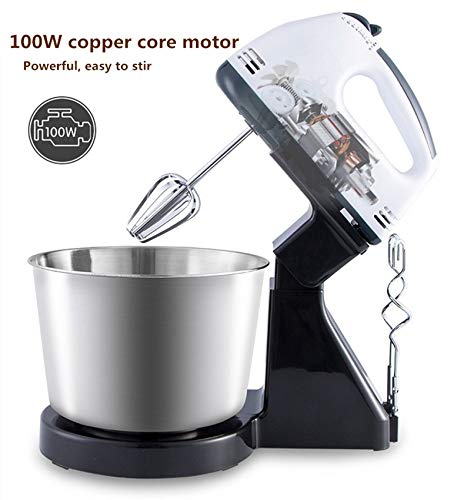 Küchenmaschine, 1.7L Weniges Geräusch Knetmaschine mit Doppelten Knethaken,7 Geschwindigkeit mit Edelstahlschüssel… – Bild 4