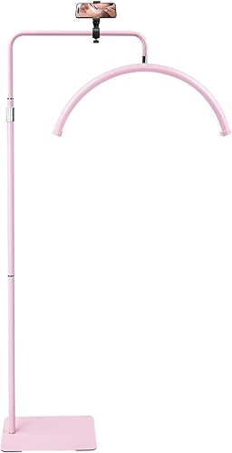 Miniatura 8 de Luz de media luna, lámpara de pie LED de 22 pulgadas para extensiones de pestañas y pestañas, tatuajes, esteticistas, oficina, sala de estar,