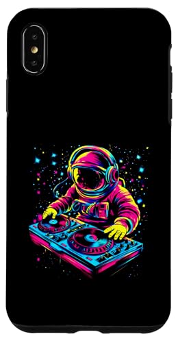 Astronauta DJ EDM Music House DeeJay en Space Techno Party Carcasa para iPhone XS Max