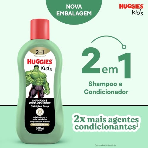 Shampoo Huggies Kids Nutrição e Força Hulk 360 ml
