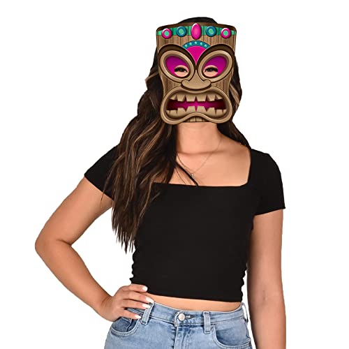 Beistle 66805 4-Pack Tiki Masks, 10-Inch, Multicolored #TOP1
