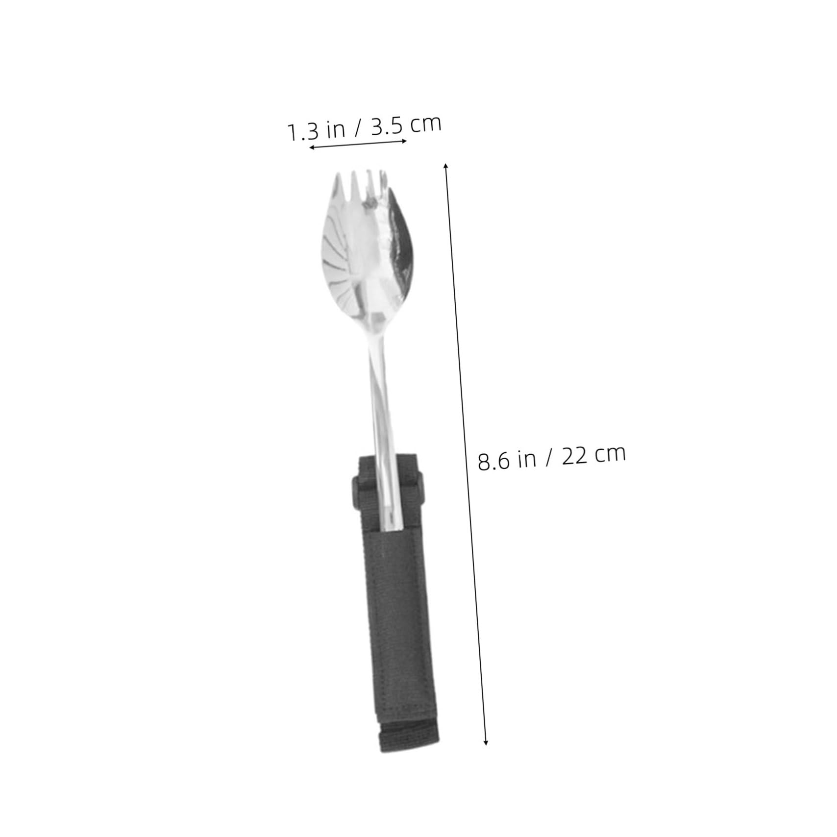 Abaodam Cucchiaio Utensile Portatile Antiscivolo in Acciaio Inossidabile Adattivo e Nylon Leggero e Protettivo per Anziani e Persone Tremori per Pasti Facili