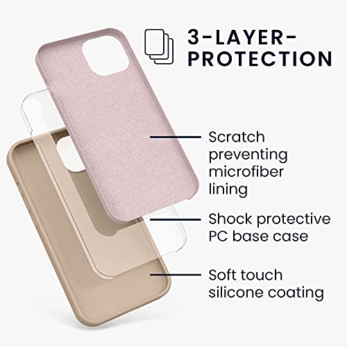 kwmobile Case Compatible with Apple iPhone 13 Case - TPU Silicone Phone Cover with Soft Finish - Mother Of Pearl - Image 2