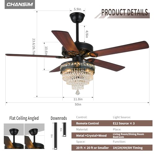 Ventilateur de plafond silencieux contre la chaleur pour salon - 6