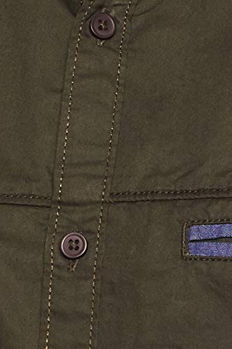 Image of Spykar Slim Fit Shirt Olive